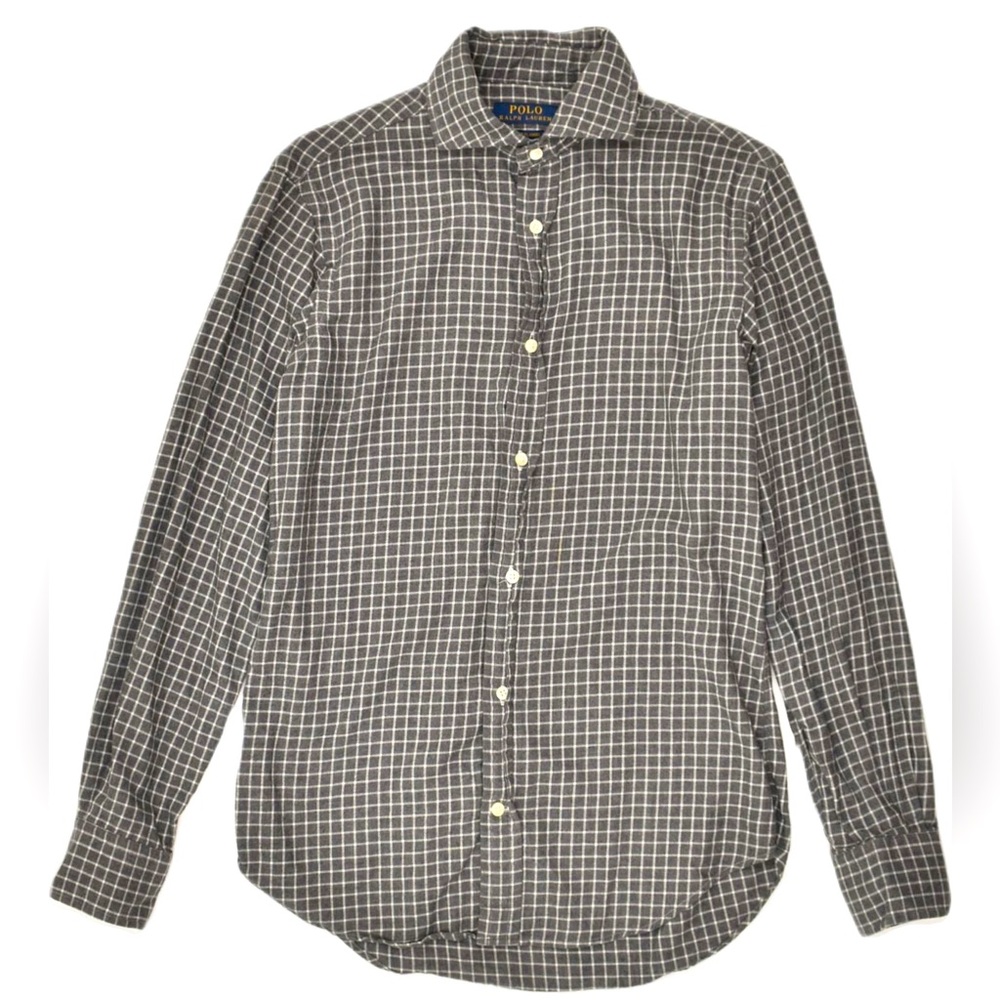 POLO Ralph Lauren Heather Flannel Button Down Shirt Plaid Grid